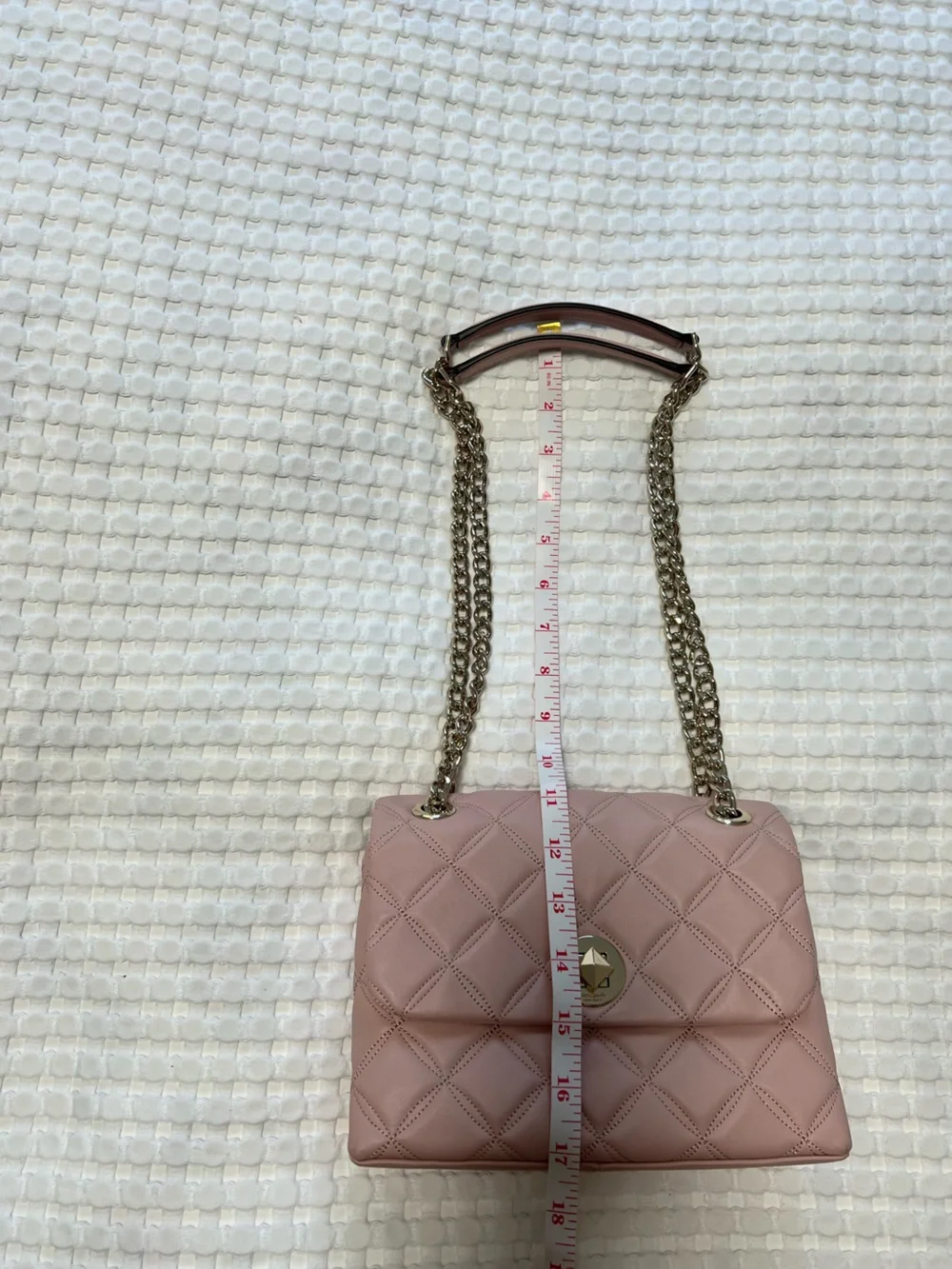 Kate Spade Small Quilted Rose Smoke Pink Natalia Shoulder Crossbody Bag